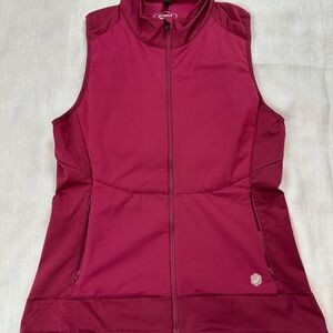 Asics Burgundy Sleeveless Vest
